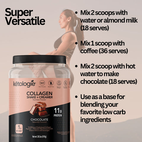 Chocolate Keto Collagen Shake + Creamer - 28.5oz